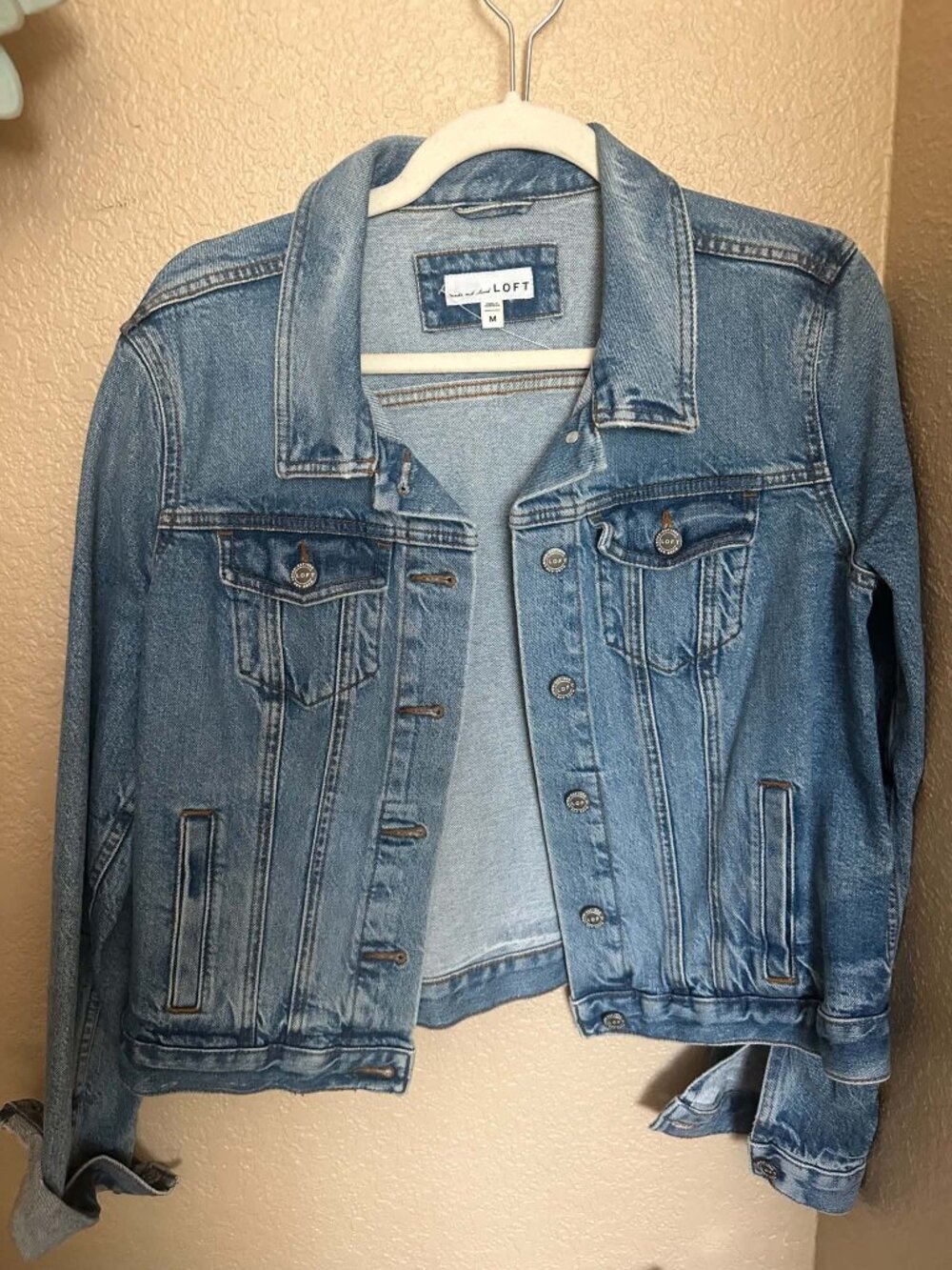 Loft denim long sleeve jacket